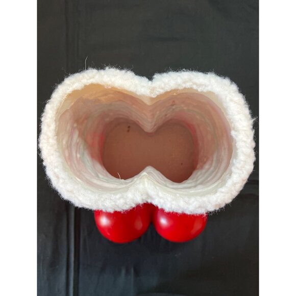 Holiday Boot Decorative Ornament By Merry Moments - 9" x 6" x 6" - Red & White - - Picture 8 of 9